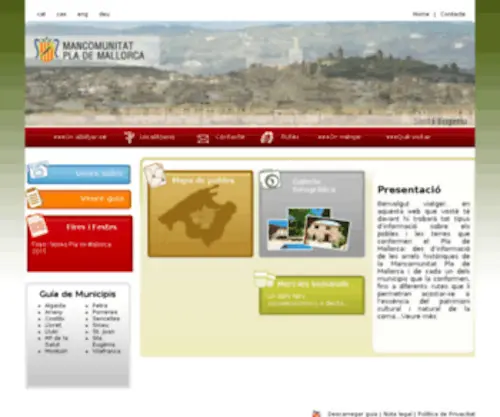 Visitplademallorca.net(Mancomunitat Pla de Mallorca) Screenshot