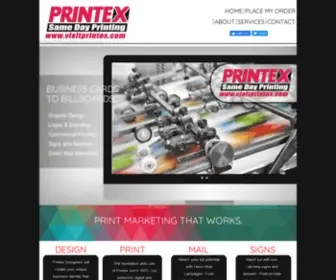 Visitprintex.com(Same Day Printing) Screenshot