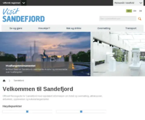 Visitsandefjord.com(Visitsandefjord) Screenshot