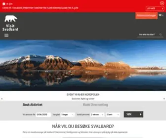 Visitsvalbard.com(Velkommen til Svalbard) Screenshot