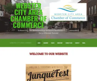 Visitwebstercityiowa.com(The Chamber of Commerce) Screenshot