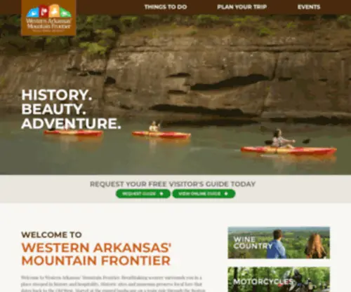 Visitwestarkansas.com(Western Arkansas' Mountain Frontier) Screenshot