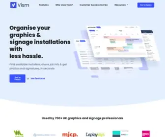 Vism.io(Print & Signage Installation Management Software) Screenshot