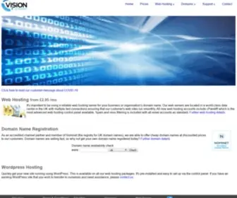 Visn.co.uk(Web Hosting UK Domain Names Cheap Domain Hosting from Vision Internet) Screenshot