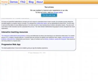 Visnos.com(Visnos Maths Free Interactive Teaching Resources and Lesson Starters) Screenshot