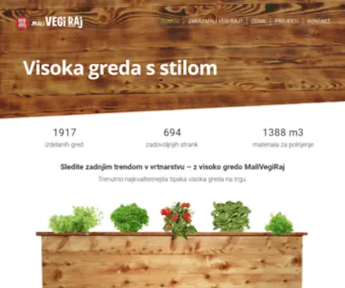 Visoka-Greda.si(Visoka greda MaliVegiRaj) Screenshot