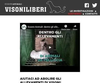 Visoniliberi.org(La campagna per vietare gli allevamenti di animali per pellicce) Screenshot