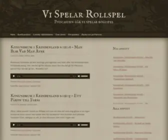 Vispelarrollspel.se(Vi Spelar Rollspel) Screenshot