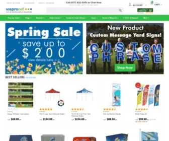 Vispronet.com(Custom Trade Show Displays & Supplies) Screenshot