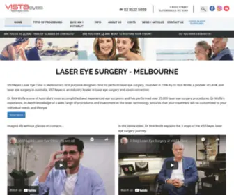 Vistaeyes.com.au(Laser Eye Surgery & LASIK Eye Surgery) Screenshot