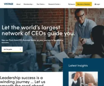 Vistage.com(The World’s Largest Executive Coaching Organization) Screenshot