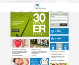 Vistahealth.com(Vista Health System) Screenshot