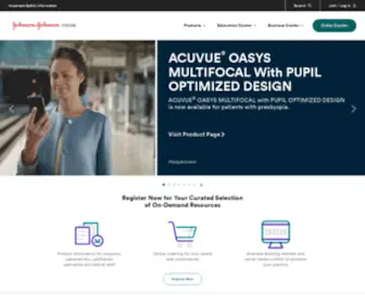 Vistakon.com(Johnson & Johnson Vision) Screenshot