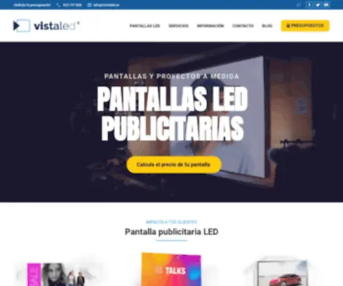 Vistaled.es(Pantalla publicitaria LED de uso comercial al mejor precio) Screenshot