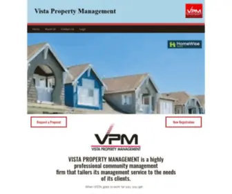 Vistapm.com(Vista Property Management) Screenshot