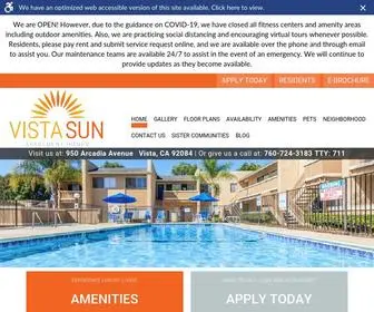 Vistasunapartments.com(Vista Sun) Screenshot