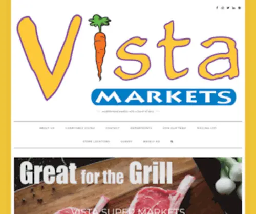 Vistasupermarkets.com(Neighborhood Markets with a touch of class) Screenshot