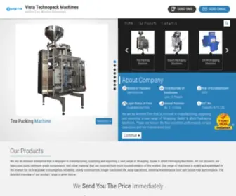 Vistatechnopack.in(Vista Technopack Machines) Screenshot