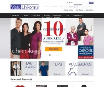 Vistauniforms.com(Medical) Screenshot