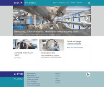 Vistin.com(Vistin Pharma) Screenshot