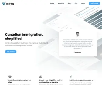 Visto.ai(Automated Canadian Immigration Software) Screenshot