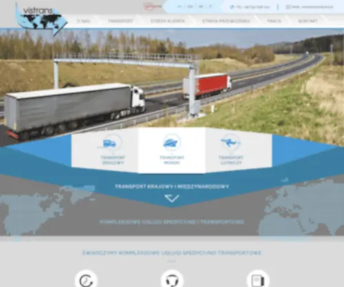 Vistrans.pl(Transport krajowy i międzynarodowy) Screenshot