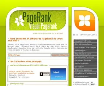 Visual-Pagerank.biz(Faire connaitre et afficher le PageRank Google de votre site web) Screenshot