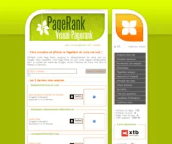 Visual-Pagerank.net(Faire connaitre et afficher le PageRank Google de votre site web) Screenshot