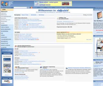 Visualbasic-Archiv.de(Die deutschsprache Internetadresse in Sachen VB Programmierung) Screenshot