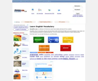 Visualesl.com(ESL Vocabulary for Beginner to Advanced Students) Screenshot