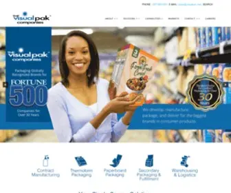 Visualpak.com(Contract Manufacturing and Packaging) Screenshot