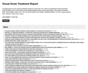 Visualsnowtreatmentreport.com(Visual Snow Treatment Report) Screenshot