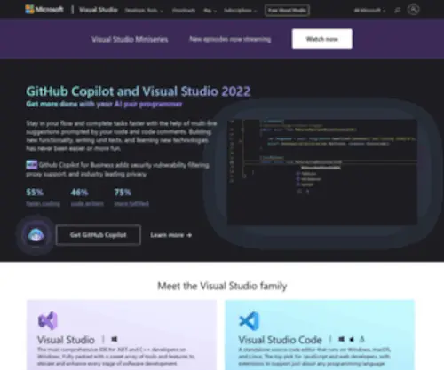 Visualstudio.com(Visual Studio) Screenshot