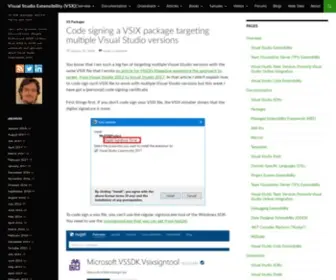 Visualstudioextensibility.com(Visual Studio Extensibility (VSX)) Screenshot