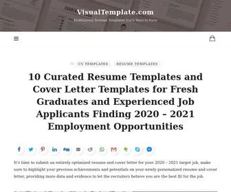 Visualtemplate.com(Professional Resume Templates You'll Want to Have) Screenshot