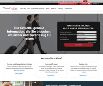 Visumcentrale.com(Visa und Dokumentenlegalisierungen für internationale Reisen) Screenshot