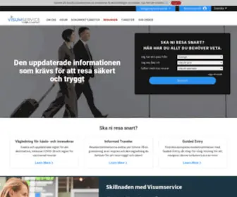 Visumservice.se(Visum för affärsresor och turism) Screenshot