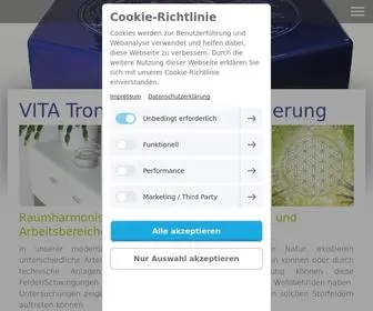 Vita-Tronic.com(VITA Tronic Raumharmonisierung) Screenshot