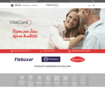 Vitacare.lv(Produkti dzīves kvalitātes uzlabošanai) Screenshot