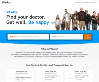 Vitadox.com(Find Doctors & Therapists) Screenshot
