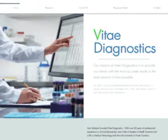 Vitaediagnostics.com(Vitae Diagnostics) Screenshot