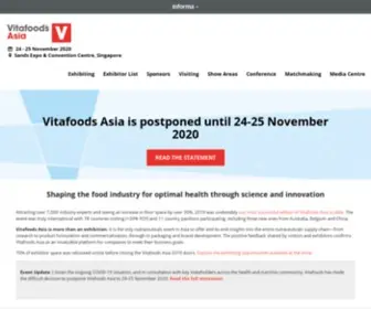 Vitafoodsasia.com(Vitafoods Asia 2021) Screenshot