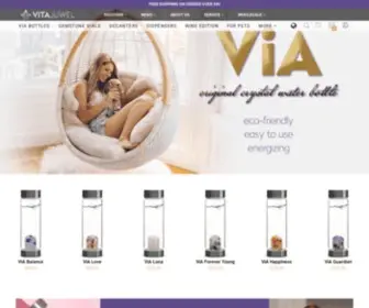 Vitajuwel.com(Hochwertige Glaswaren zur hygienischen Herstellung von Edelsteinwasser) Screenshot
