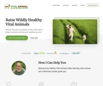 Vitalanimal.com(Vital Animal® § The Natural Path) Screenshot