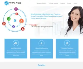 Vitalaxis.com(Revolutionizing Laboratories and Practices through Innovative Cloud) Screenshot