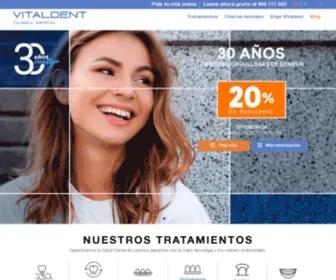Vitaldent.com(Especialistas en Odontología) Screenshot
