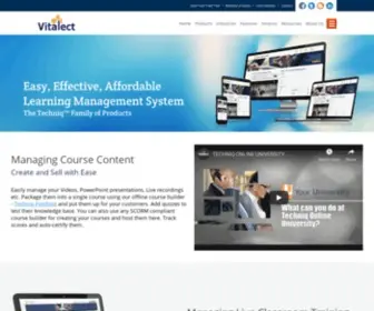 Vitalect.com(Custom Elearning University) Screenshot