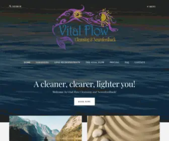 Vitalflowcleansing.com(Humboldt's Premier Cleansing and LENS Neurofeedback) Screenshot