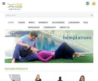 Vitalhemp.com(Hemp clothing) Screenshot