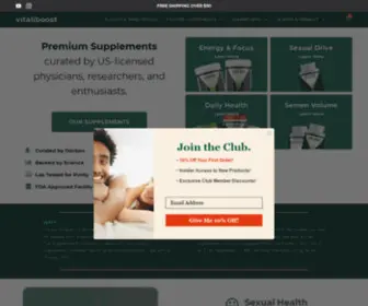 Vitaliboost.com(Human Health & Performance Supplements) Screenshot